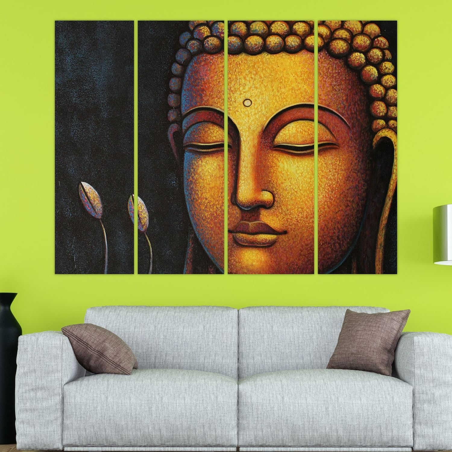 inep-b0cghqnby5-image-of-buddha-bliss-4-frame-wall-art-that_ll-have-your-stress-saying-_om_---framed-&-ready-to-hang-(33x24in)-installed-in-a-minimalist-living-room..jpg